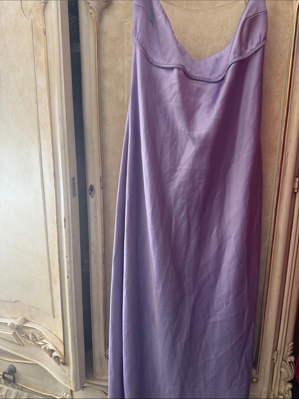 Zara Lavender Slip Dress - Women's Flowing Satin